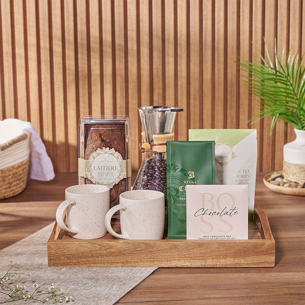 Treat your loved ones to a delightful morning with our Banana Loaf & Coffee Gift Set - Montreal Delivery Treat your loved ones to a delightful morning with our Banana Loaf & Coffee Gift Set - Montreal Delivery