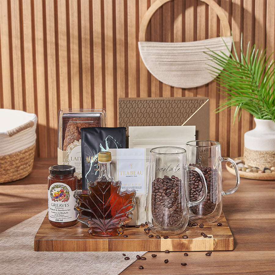 The Coffee, Tea & Treats Gift Set is perfect for loved ones, Montreal delivery