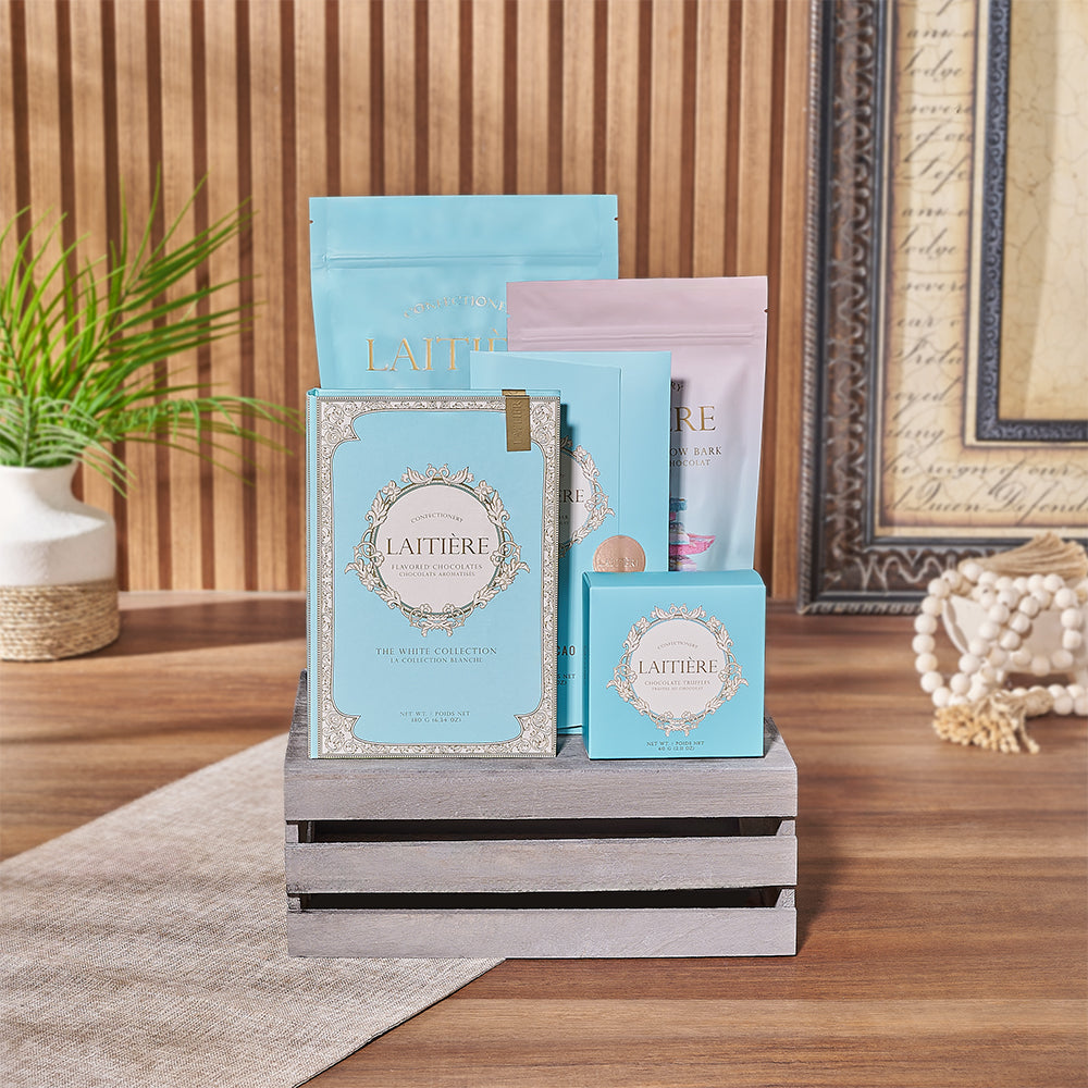 Satisfy your sweet tooth with the Absolute Chocolate Smorgasbord Gift Basket from Montreal Baskets Satisfy your sweet tooth with the Absolute Chocolate Smorgasbord Gift Basket from Montreal Baskets