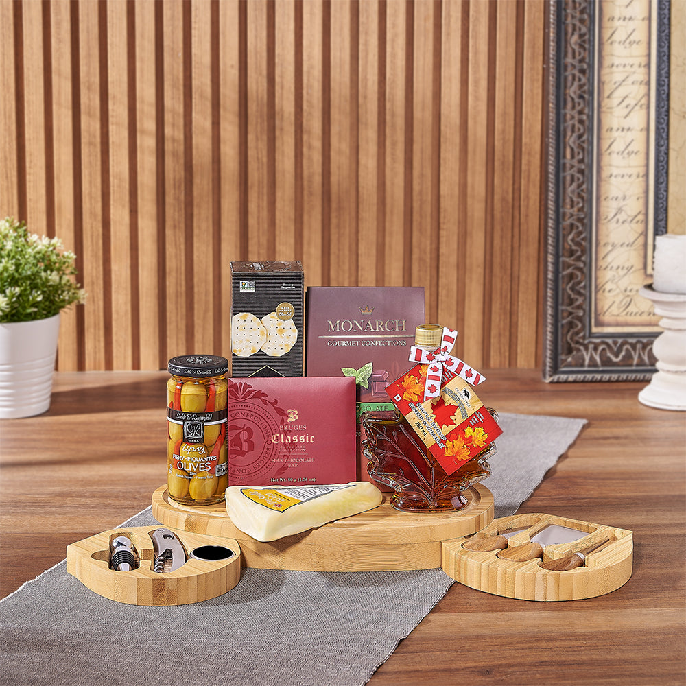 Kosher Asiago and Maple Gift Basket – how the gift is presented