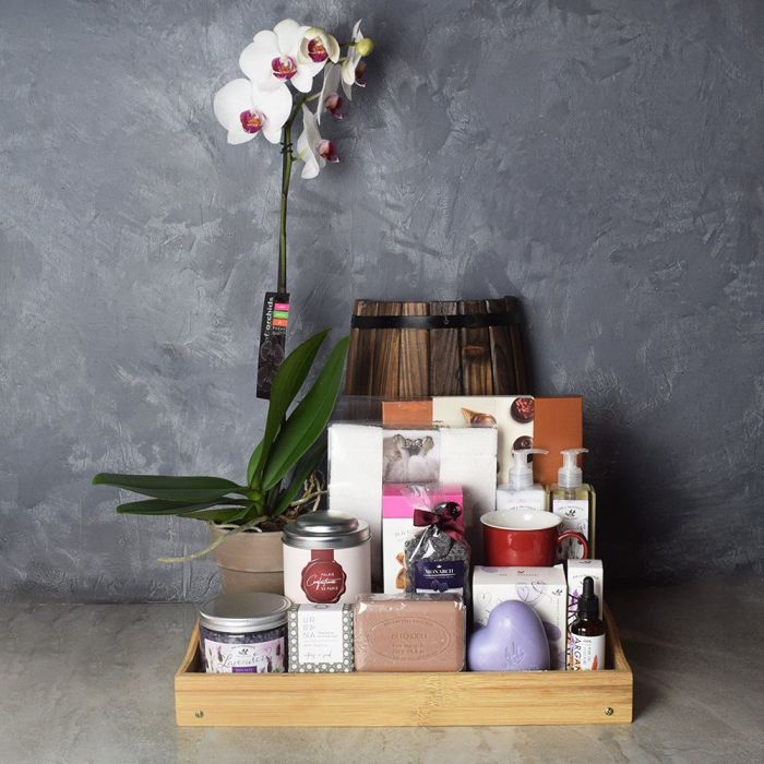 Bubbles & Bites Spa Gift Basket from Montreal Baskets - Spa Gift Basket - Montreal Delivery