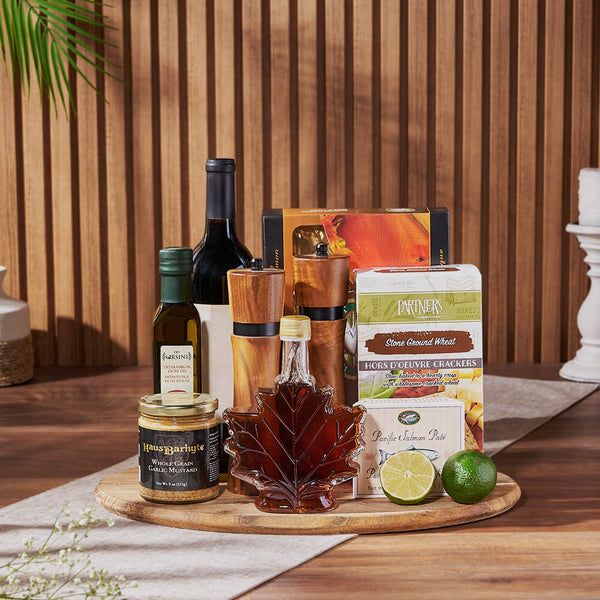 Candied Salmon & Wine Gift Set Wine gift baskets Montreal delivery