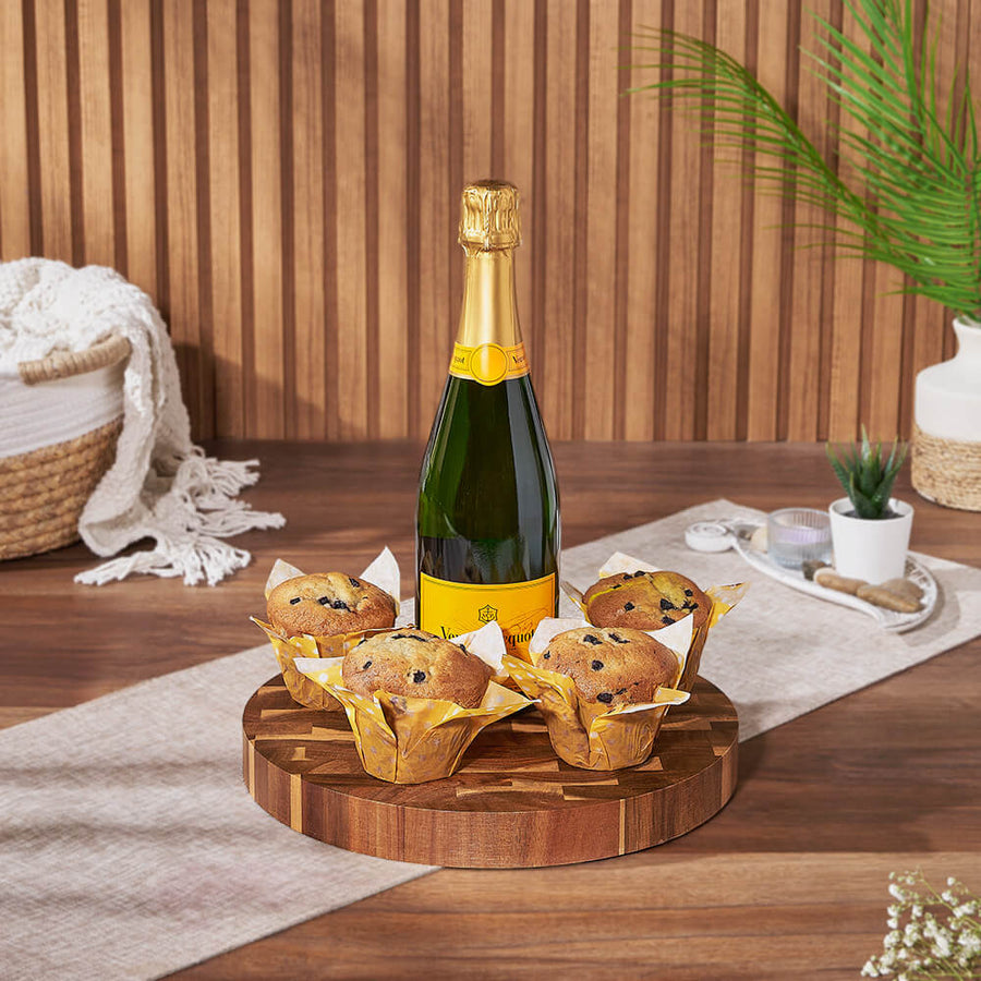 Champagne & Muffins Gift Set, champagne gift, champagne, sparkling wine gift, sparkling wine, muffin gift, muffin, Montreal delivery