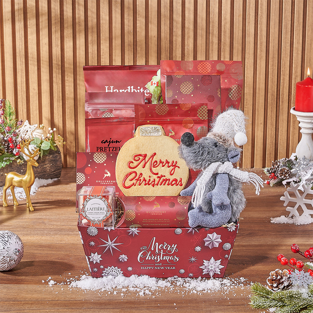 Christmas Cheer & Treats Basket, christmas gift, christmas, chocolate gift, chocolate, holiday gift, holiday, Montreal delivery Christmas Cheer & Treats Basket, christmas gift, christmas, chocolate gift, chocolate, holiday gift, holiday, Montreal delivery