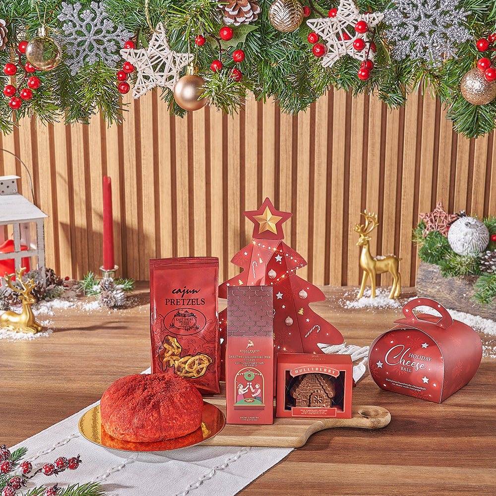 Christmas Red Velvet Dessert Board – how the gift is presented