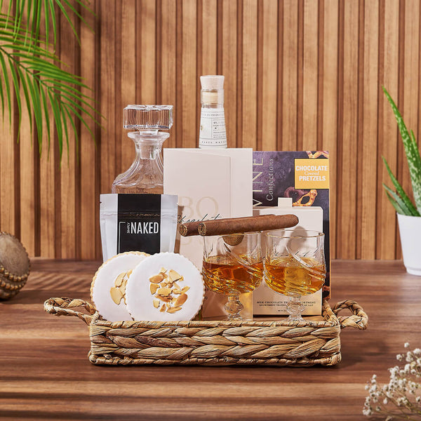 Deluxe Liquor & Decanter Gift Set Liquor gift baskets Montreal