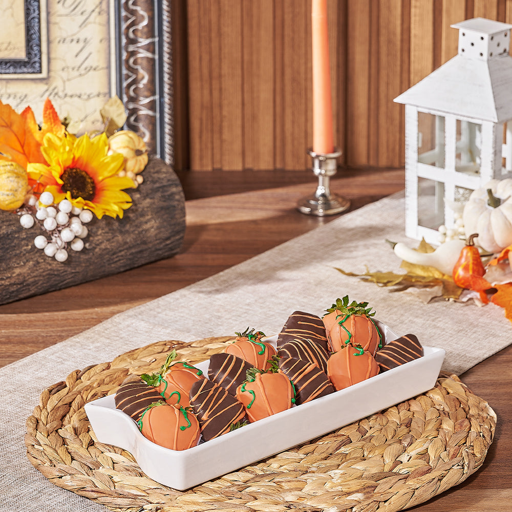 Fall Strawberries Chocolate Gift – how the gift is presented