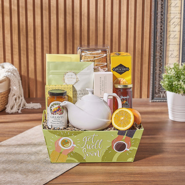 Get Well Soon Tea Gift Tray Tea gift baskets Montreal delivery