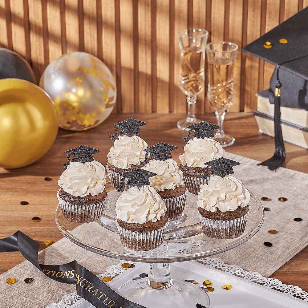 Pack of 6 Graduation Cupcakes – how the gift is presented