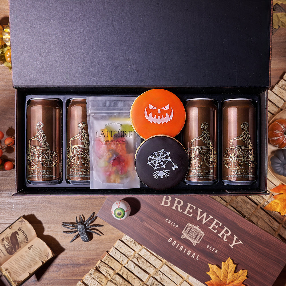 Halloween Craft Beer Sampler – how the gift is presented