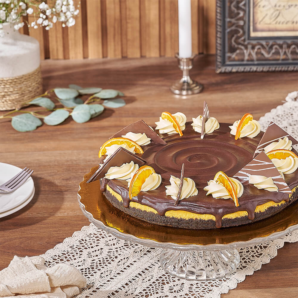 Large Grand Marnier Cheesecake – how the gift is presented