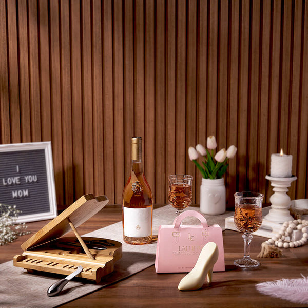 Palmerston Wine & Chocolate Basket For Mom Mother’s Day gift baskets Montreal delivery