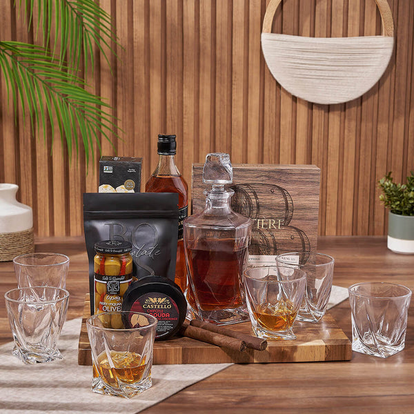 Royal Cigar & Liquor Gift Set Liquor gift baskets Montreal Delivery