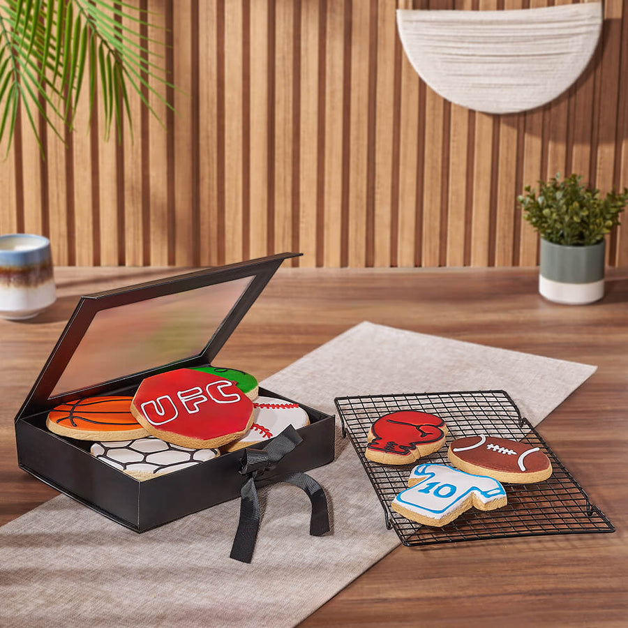 Sports Cookie Gift Box, cookie gift, cookie, sports gift, sports, Montreal delivery