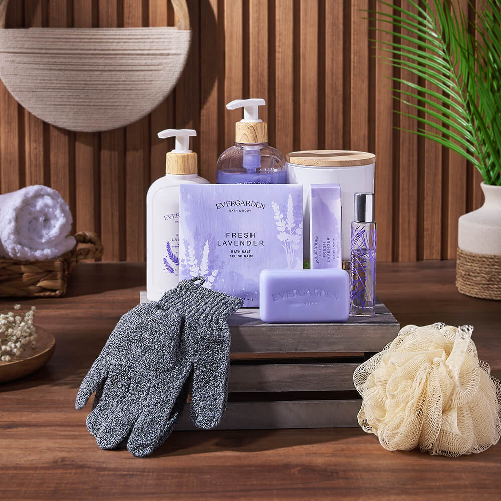 Total Lavender Spa Crate – how the gift is presented