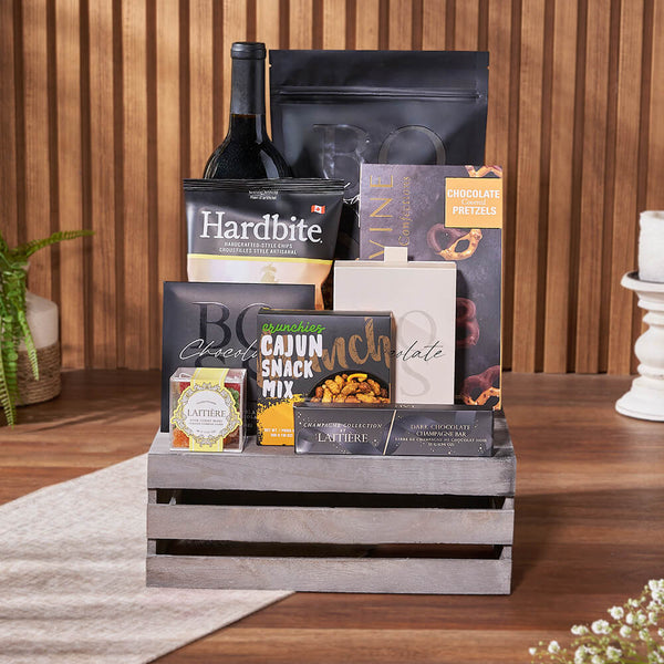 Touch of Elegance Wine Gift Set Wine gift baskets Montreal delivery