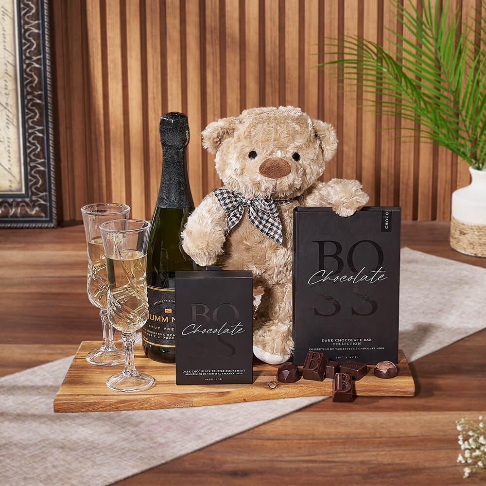 Uptown Champagne Gift Basket, champagne gift, champagne, sparkling wine gift, sparkling wine, chocolate gift, chocolate, Montreal delivery Uptown Champagne Gift Basket, champagne gift, champagne, sparkling wine gift, sparkling wine, chocolate gift, chocolate, Montreal delivery