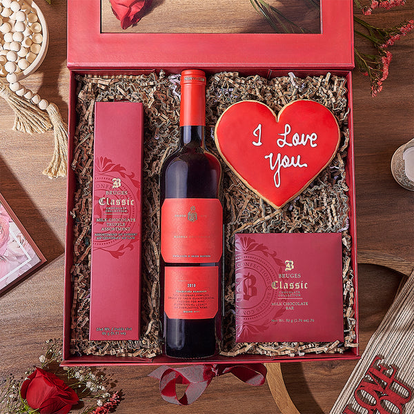 Valentine's Wine Box – Valentine's Day gift baskets – Montreal