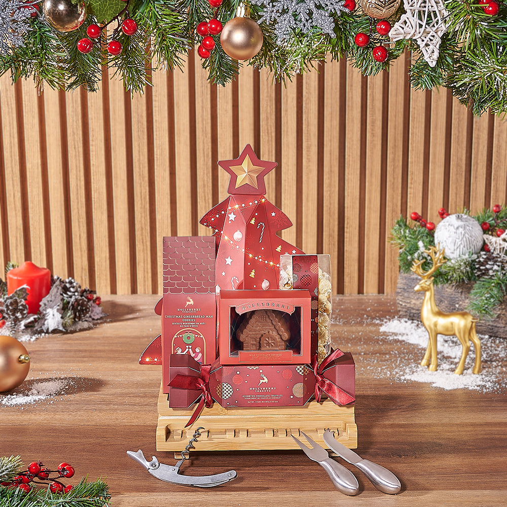 Holiday Gingerbread and Truffles Basket – how the gift is presented
