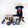 Deluxe Baby Boy Blue Gift Set from Montreal Baskets - Beer Gift Set - Montreal Delivery.
