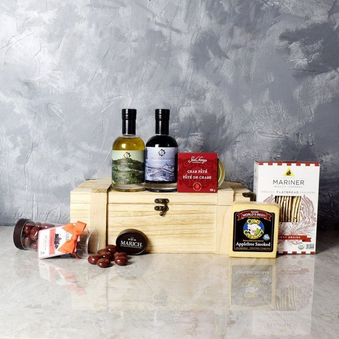Gourmet Snack Crate – how the gift is presented