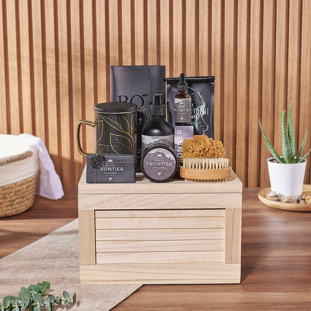 Men's Sandalwood Spa Set – how the gift is presented