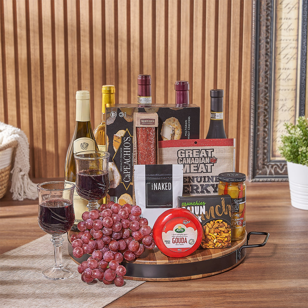 Indulge in luxury with our Beaconsfield Deluxe Wine Gift!  Montreal delivery