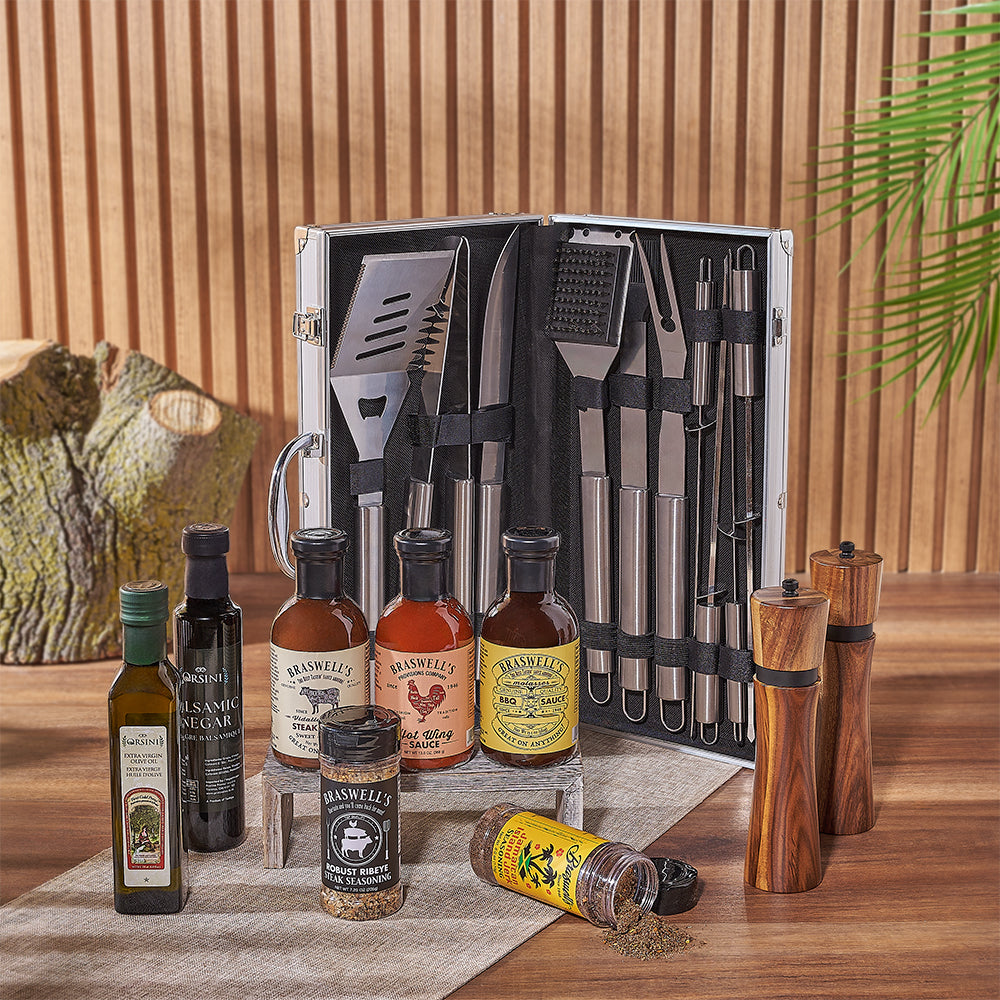 No-Alcohol Barbecue Gift Basket – how the gift is presented