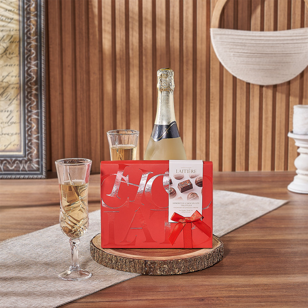 Maryvale Champagne &amp; Truffle Gift - Champagne Gift Basket - Montreal Delivery