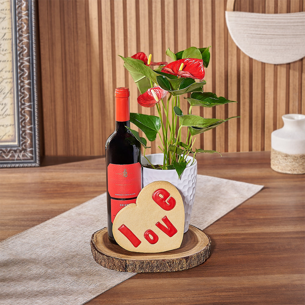 The Dufferin Wine Gift Basket is perfect for a stunning Valentine's Day, Montreal delivery