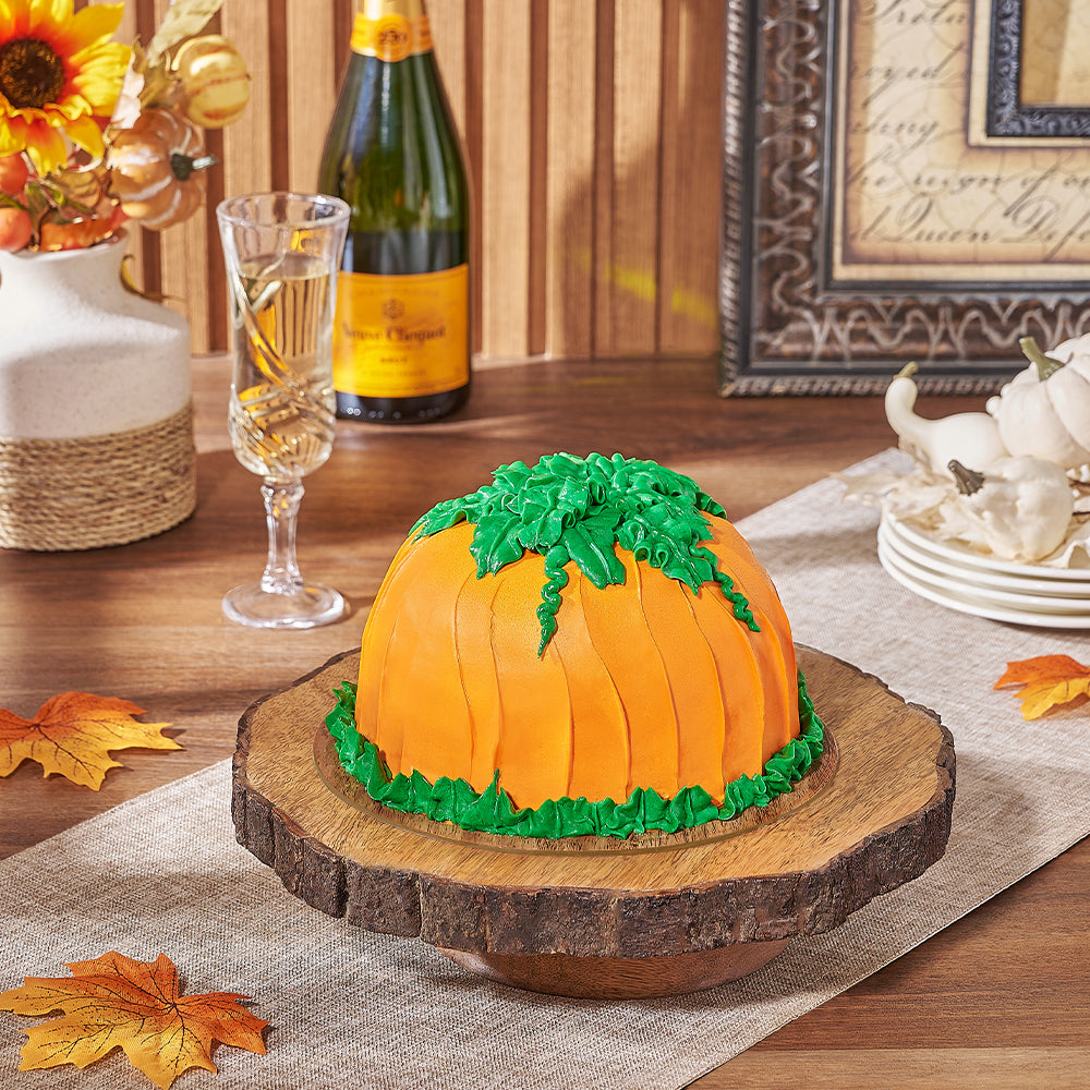 Fall Celebration Pumpkin Spice Cake with Buttercream Frosting – how the gift is presented