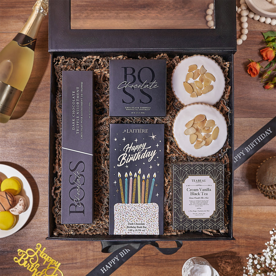 Birthday Bash Dessert Box, birthday gift, birthday, cookie gift, cookie, chocolate gift, chocolate, Montreal delivery