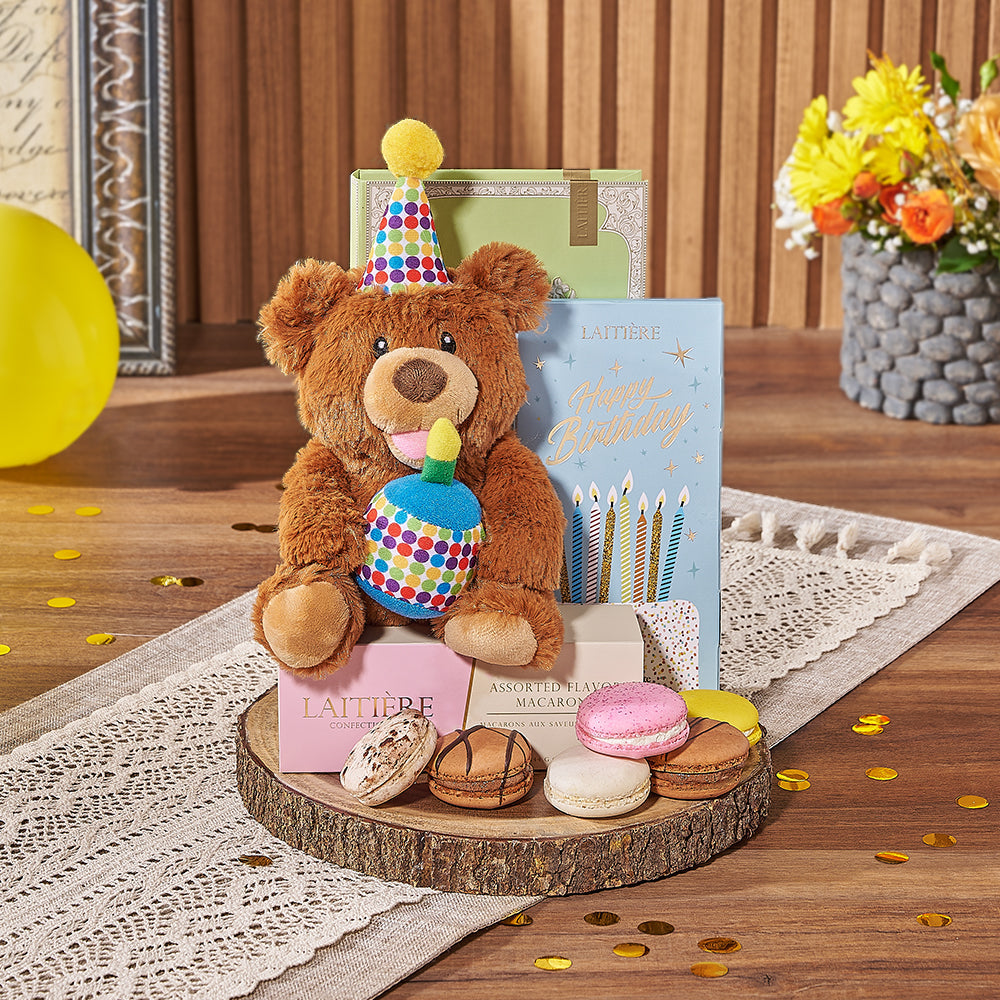 Birthday Bear &amp; Treat Gift, birthday gift, birthday, chocolate gift, chocolate, chocolate gift, chocolate, Montreal delivery
