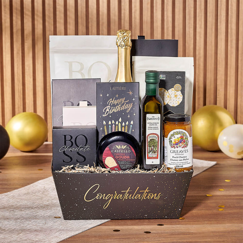 Birthday Party & Champagne Gift, champagne gift, champagne, sparkling wine gift, sparkling wine, chocolate gift, chocolate, Montreal delivery