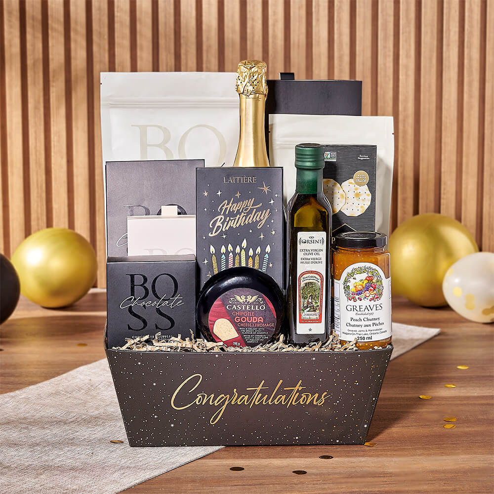 Birthday Party & Champagne Gift, champagne gift, champagne, sparkling wine gift, sparkling wine, chocolate gift, chocolate, Montreal delivery