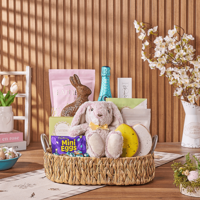 Bubbly Bunny Gift Set, sparkling wine gift, sparkling wine, champagne gift, champagne, chocolate gift, chocolate, easter gift, easter, Montreal delivery