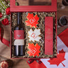 Canada Day Wine Gift Box, canada day gift, canada day, wine gift, wine, chocolate gift, chocolate, cookie gift, cookie, Montreal delivery