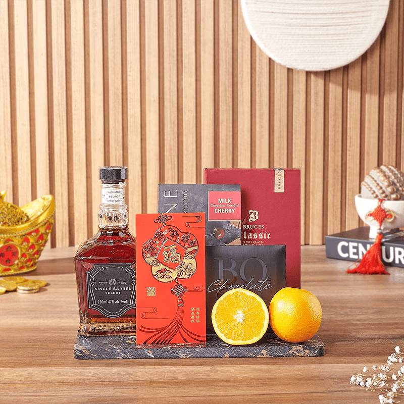 Chinese New Year Lucky Spirits Gift, Chinese new year gift, Chinese new year, lunar new year gift, lunar new year, liquor gift, liquor, Montreal delivery