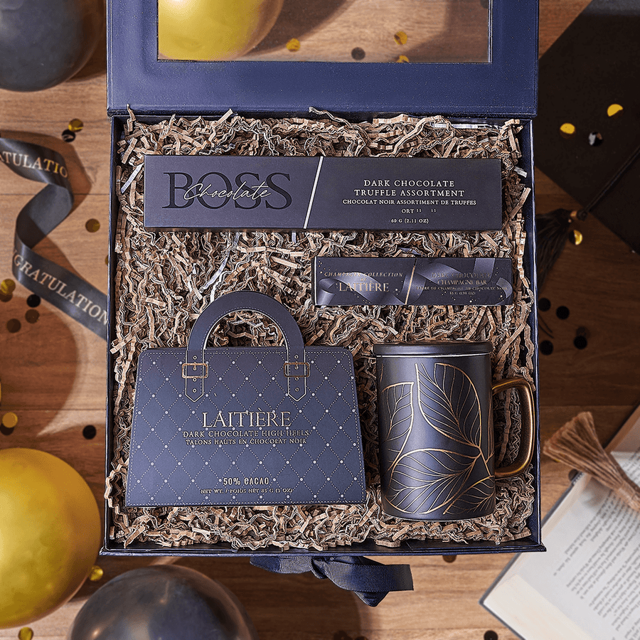 Chocolate Graduation Gift Box, graduation gift, graduation, chocolate gift, chocolate, Montreal delivery