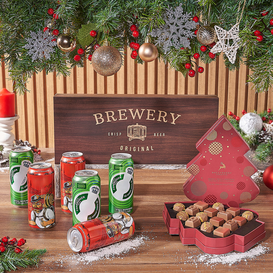 Christmas Cheer & Beer Gift Set, christmas gift, christmas, beer gift, beer, craft beer gift, craft beer, Montreal delivery