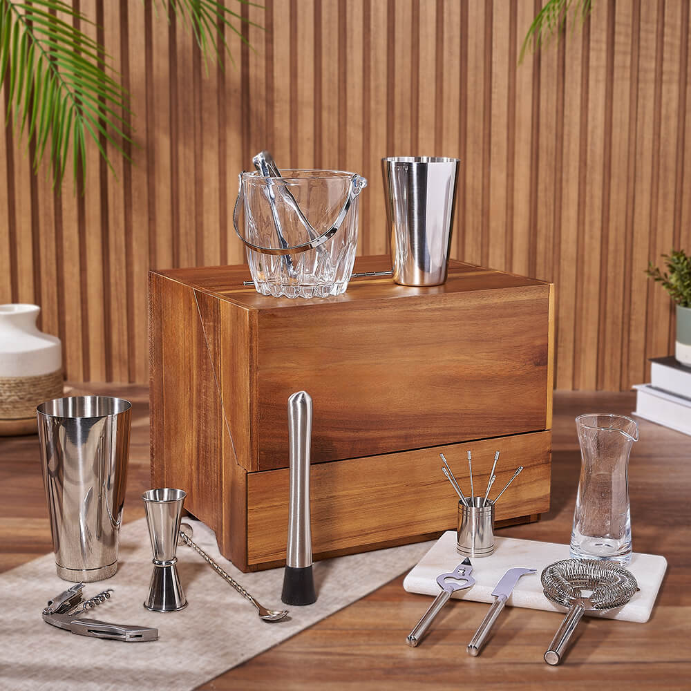 Complete Bar & Snack Set, liquor gift, liquor, bar set gift, bar set, seafood gift, seafood, Montreal delivery