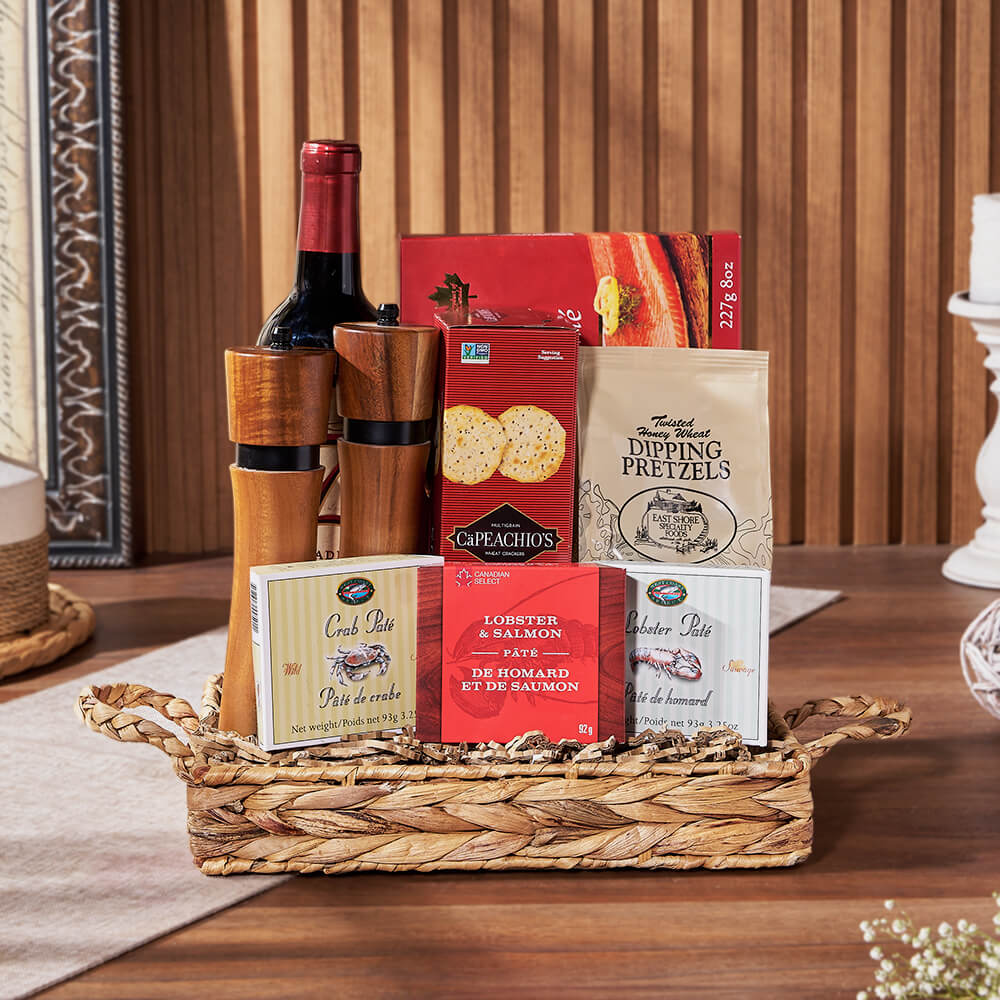 Complete Seafood &amp; Wine Gift, wine gift, wine, seafood gift, seafood, Montreal delivery