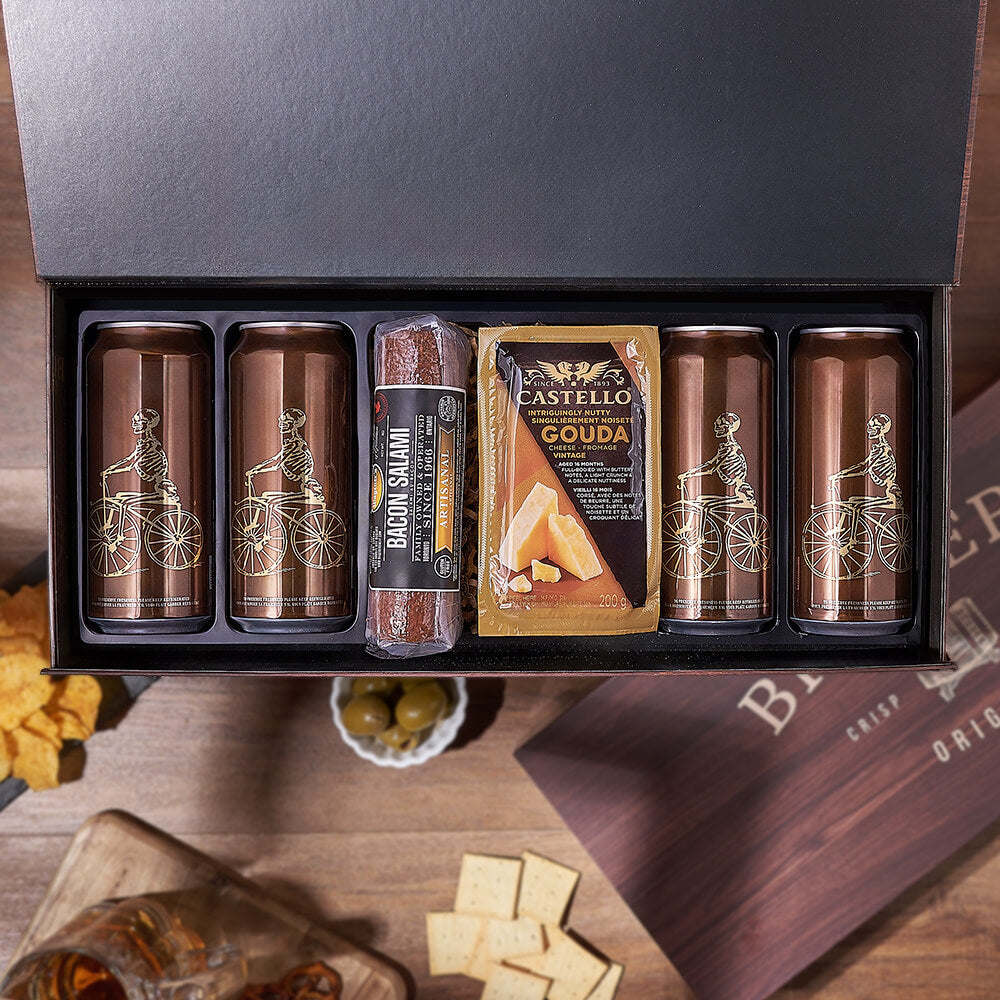 Craft Brew &amp; Charcuterie Gift Box, charcuterie gift, charcuterie, beer gift, beer, Montreal delivery