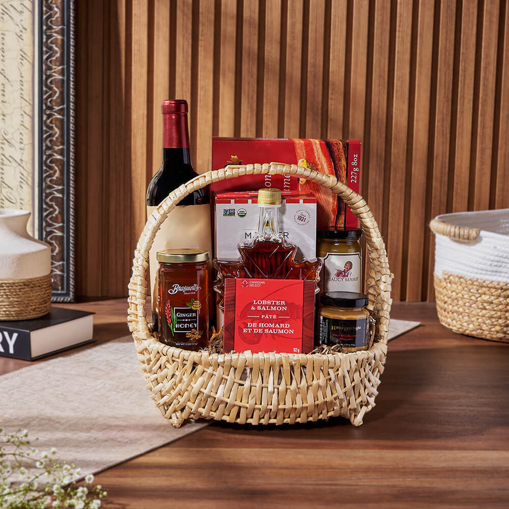 Deluxe Seafood Wine Gift Set, wine gift, wine, seafood gift, seafood, gourmet gift, gourmet, Montreal delivery