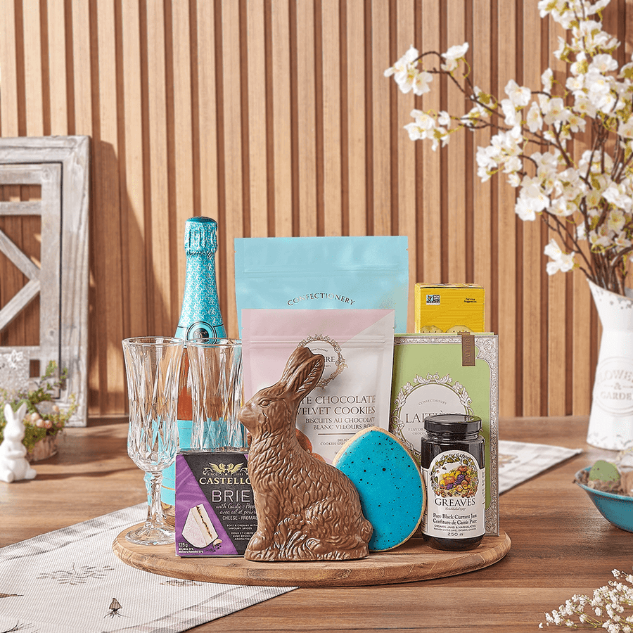 Easter Champagne Sharing Gift, champagne gift, champagne, sparkling wine gift, sparkling wine, chocolate gift, chocolate, easter gift, easter, Montreal delivery