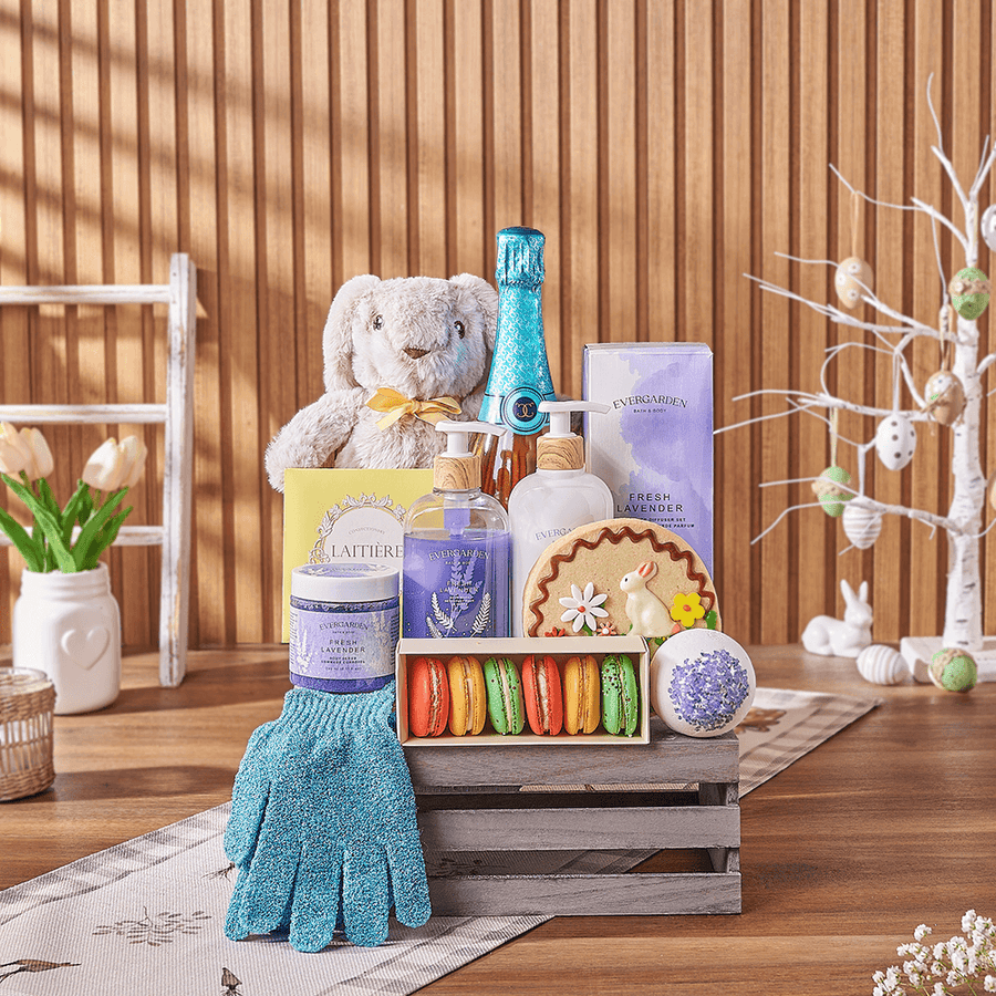 Easter Champagne & Spa Gift, champagne gift, champagne, sparkling wine gift, sparkling wine, easter gift, easter, spa gift, spa, Montreal delivery