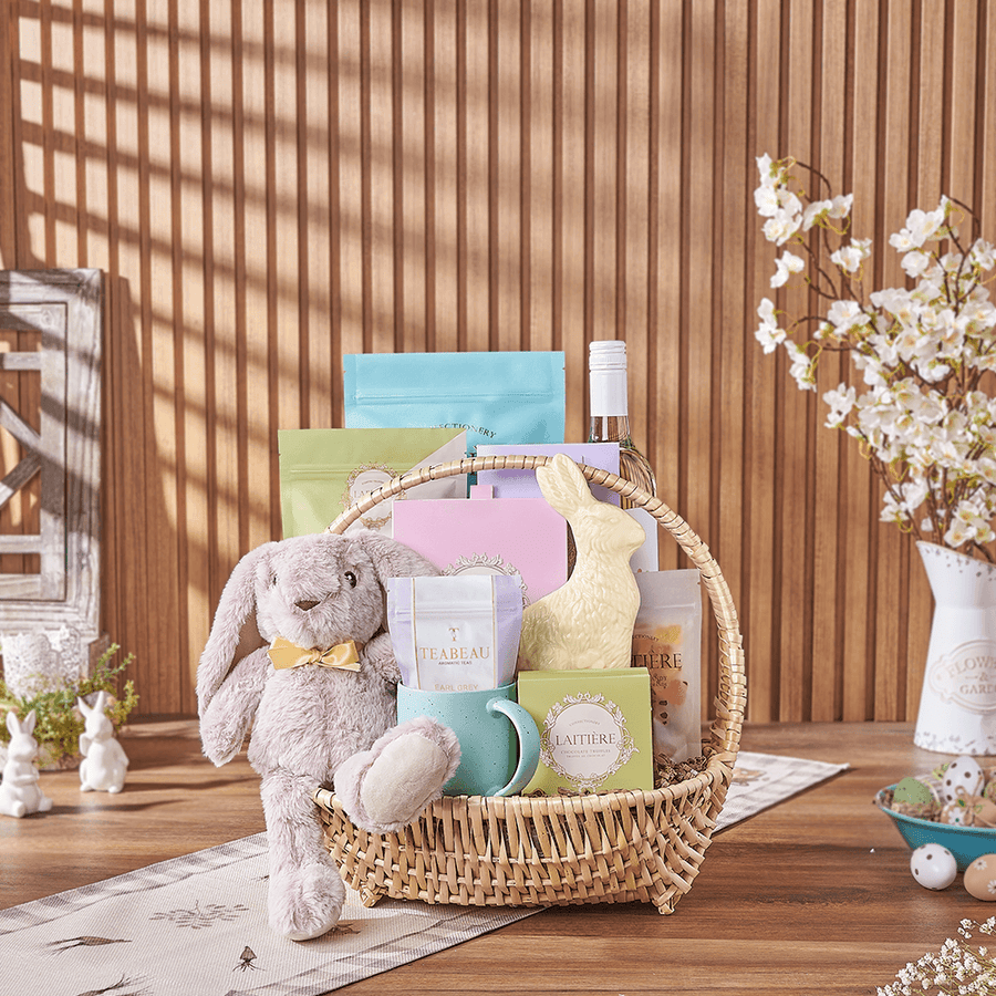 Easter Feast & Wine Gift, wine gift, wine, easter gift, easter, chocolate gift, chocolate, tea gift, tea, Montreal delivery