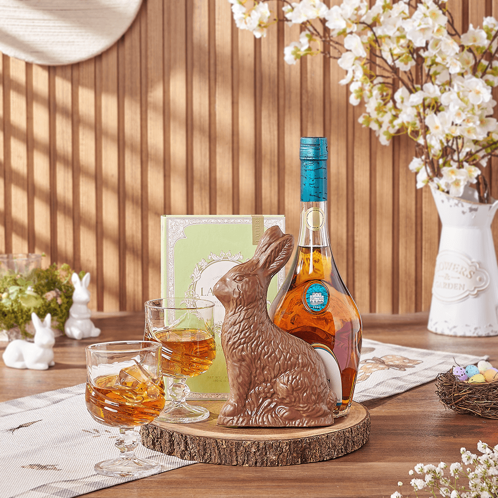 Easter Spirits &amp; Chocolate Gift, easter gift, easter, liquor gift, liquor, chocolate gift, chocolate, Montreal delivery