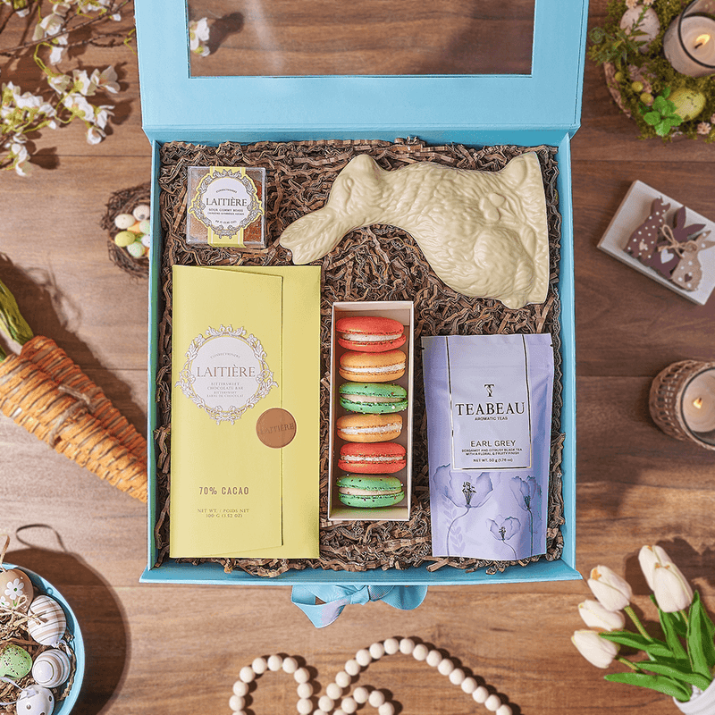 Easter Tea & Chocolate Gift Box, tea gift, tea, easter gift, easter, chocolate gift, chocolate, Montreal delivery