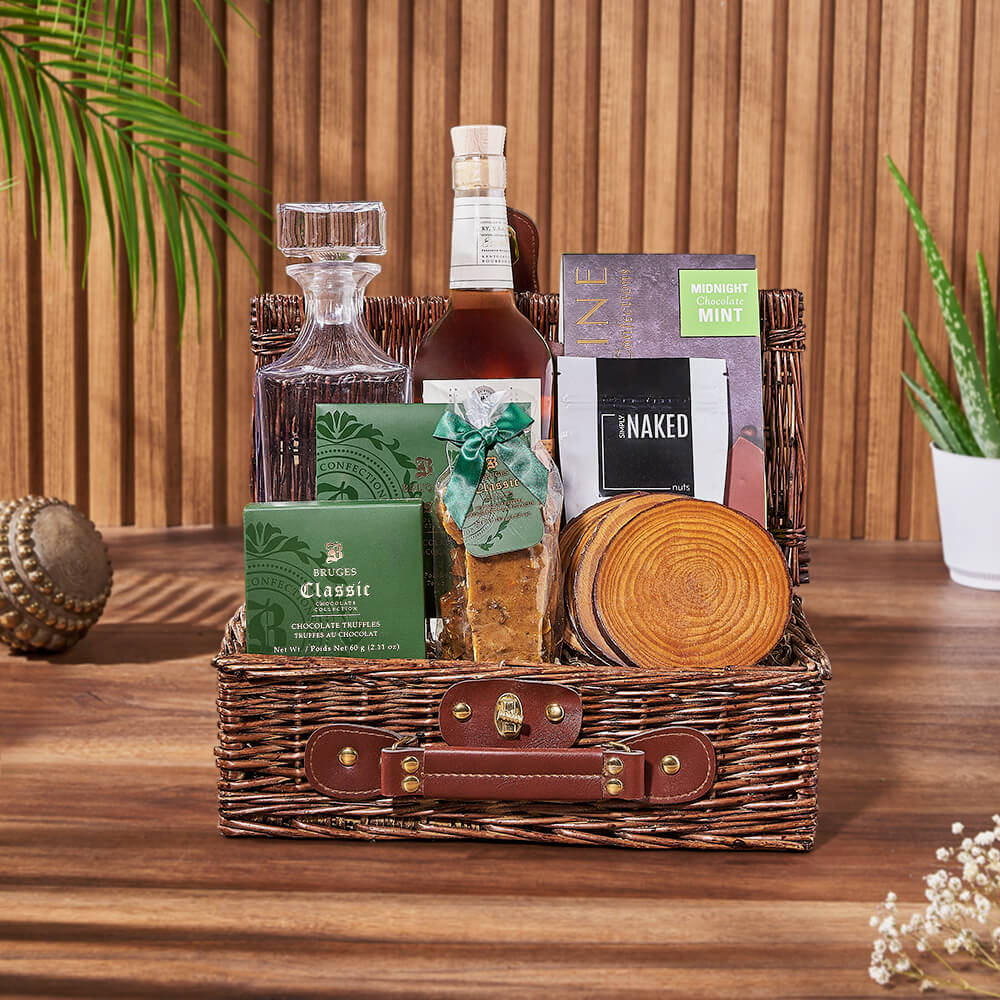 Elaborate Liquor &amp; Decanter Gift from Montreal Baskets - Montreal Delivery